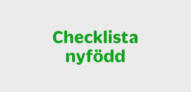 Checklista nyfödd
