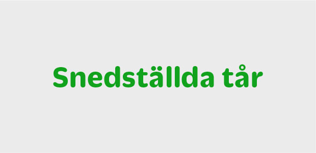 Snedställda tår