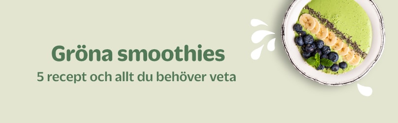 grön smoothie med blåbär och banan