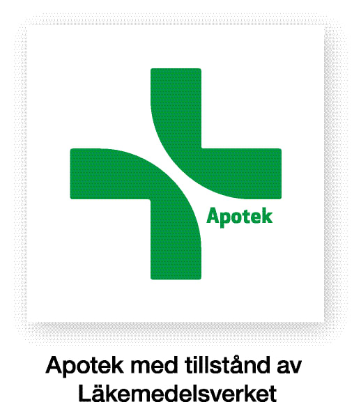 Apotek med tillstånd av läkemedelsverket. Läs mer här.