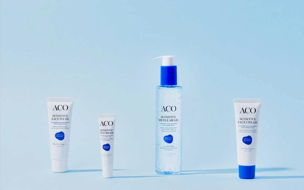 ACO Sensitive hudvårdsprodukter för känslig hud