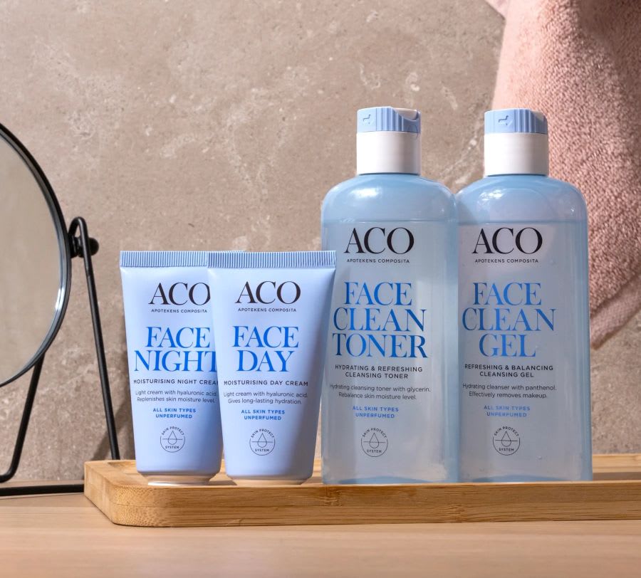 ACO hudvårdsprodukter för normal hud
