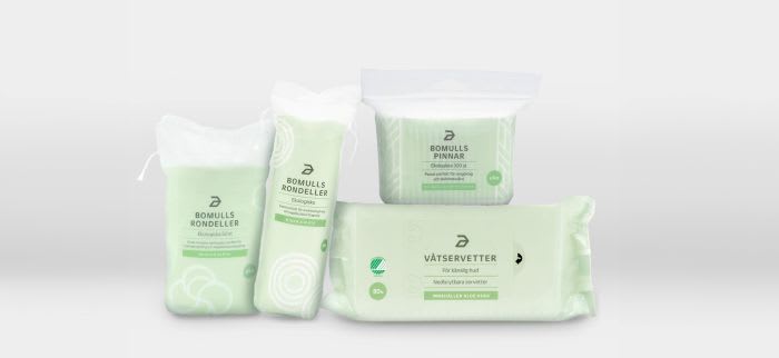 Brett sortiment av certifierade produkter