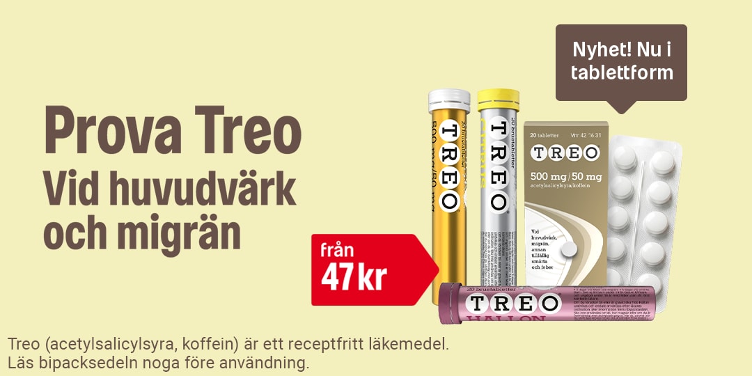 Prova Treo vid huvudvärk och migrän