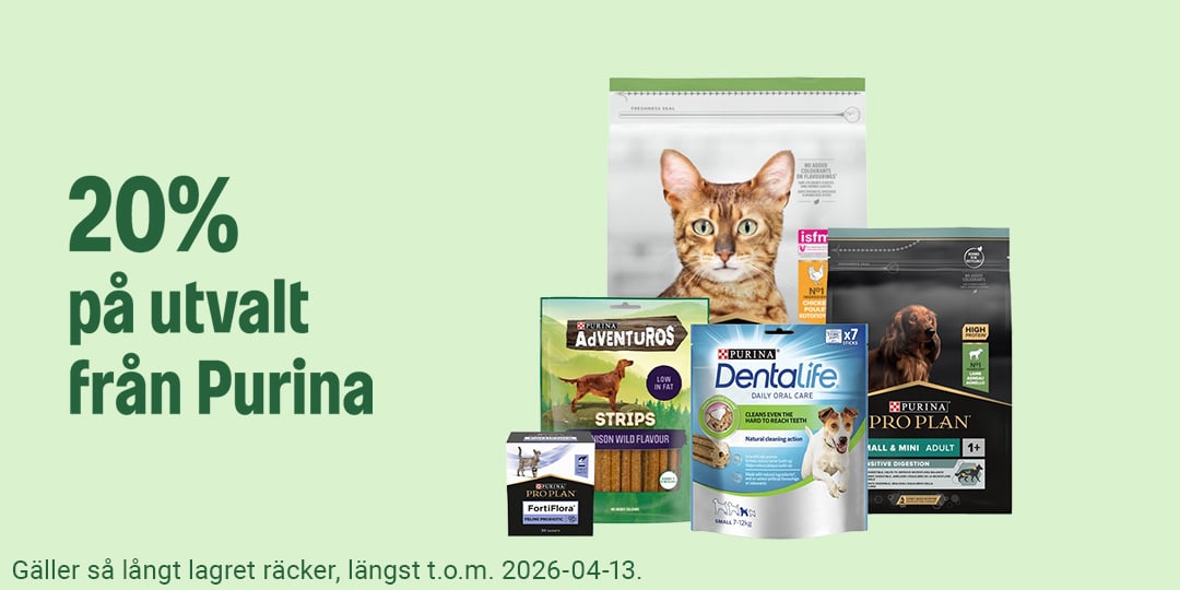 20% på utvalt från Purina