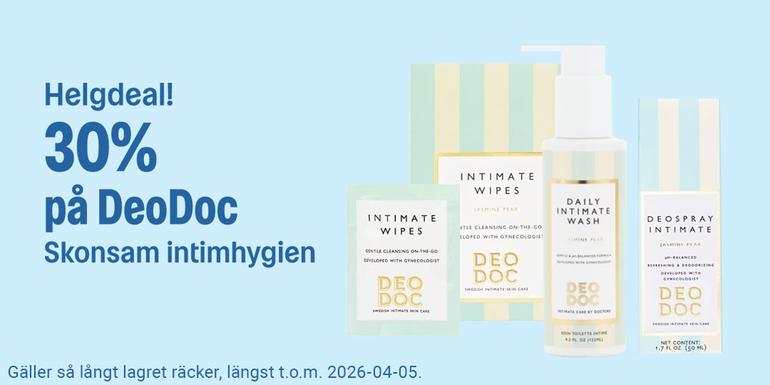 Helgdeal! 30% på DeoDoc